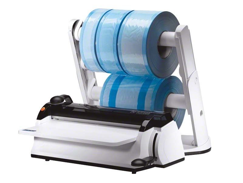 Euroseal Foliensiegelgerät mit zwei blauen Rollen auf Rollenhalter.