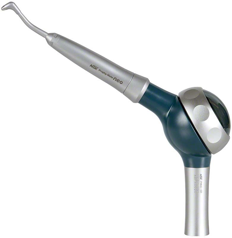 Prophy-Mate neo Sirona Pulverstrahlgerät mit ergonomischem Griff und leichter Pulverkammer.