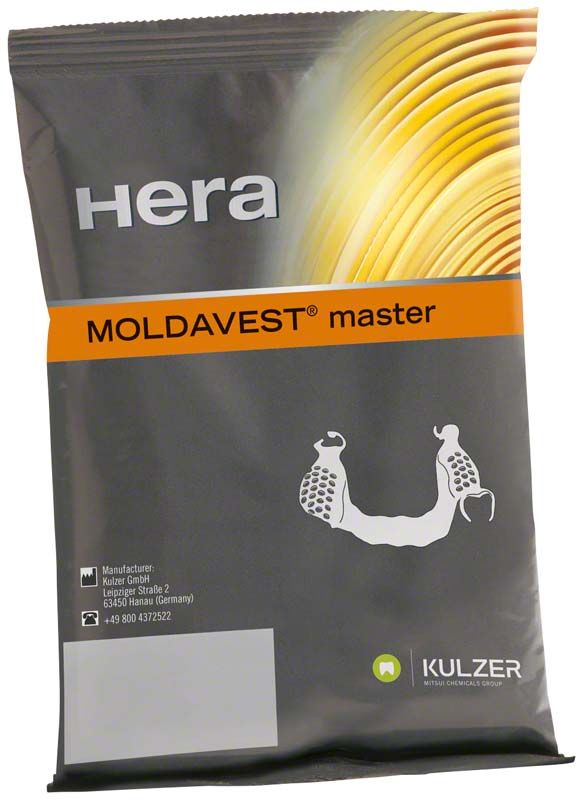 Verpackung des Moldavest® master mit Hera-Logo und Herstellerangaben.
