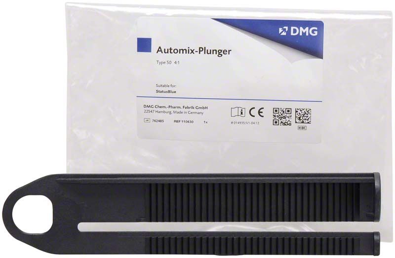 Automix Plunger Typ 50 4:1 in Verpackung mit Etikett.