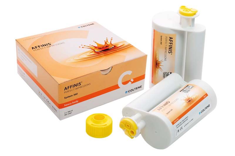 AFFINIS® System 360 heavy body Abformmaterial und Verpackung.