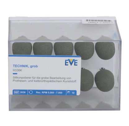 Silikonpolierer EVE TECHNIK 10er H336K in transparenter Kunststoffverpackung.