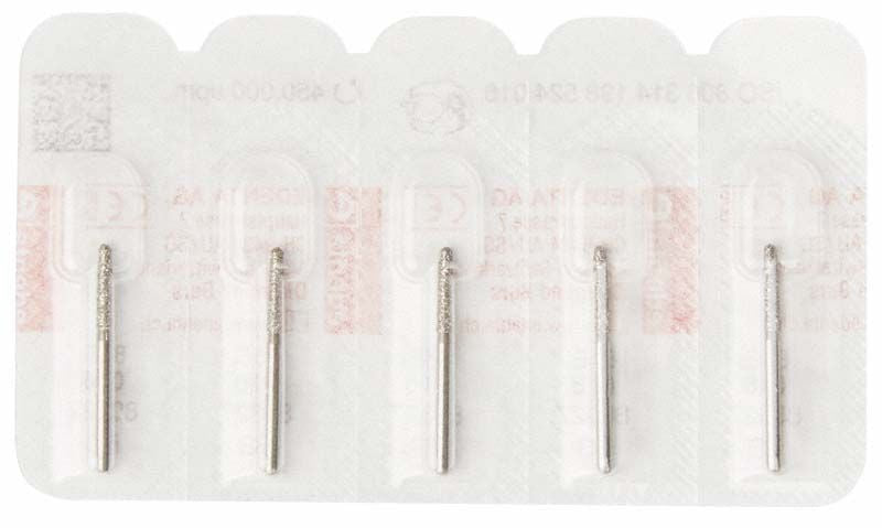 Diamantbohrer FG 856 016 in Blisterverpackung mit vier Einheiten.