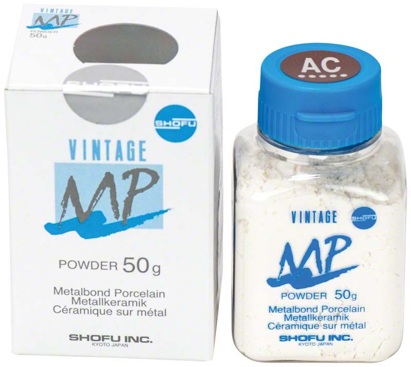 Vintage MP Halsmasse 50g mit Verpackung und blauer Verschlusskappe.