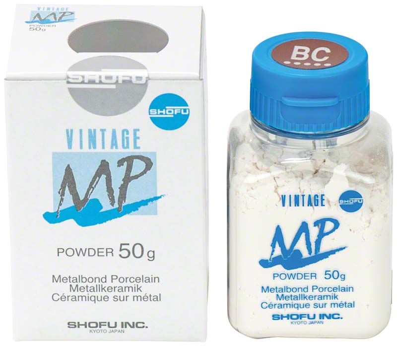 Vintage MP Metallkeramik-Pulver 50g mit Verpackung.