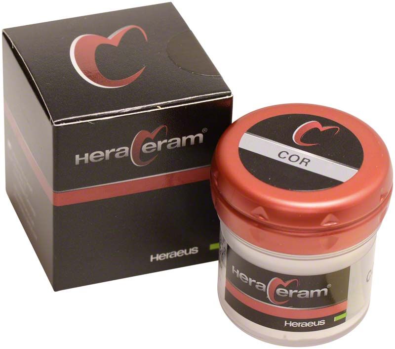 HeraCeram® Korrekturmasse COR in Verpackung mit rotem Deckel.