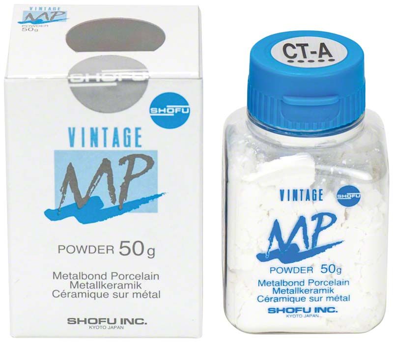 Vintage MP Metallkeramik-Pulver 50g Flasche mit Verpackung.