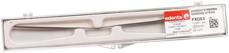 Diamantstreifen Sägeverzahnung 30 micron rot in Kunststoffverpackung.