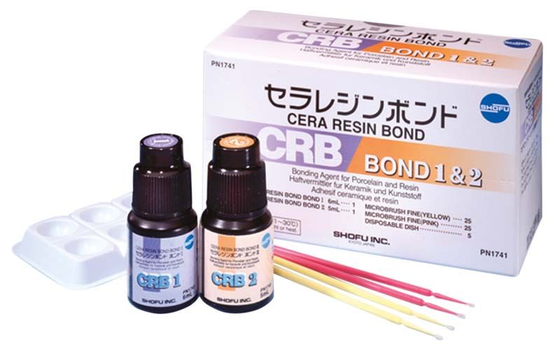 CRB Ceraresin Bond Flaschen und Zubehör auf weißem Hintergrund