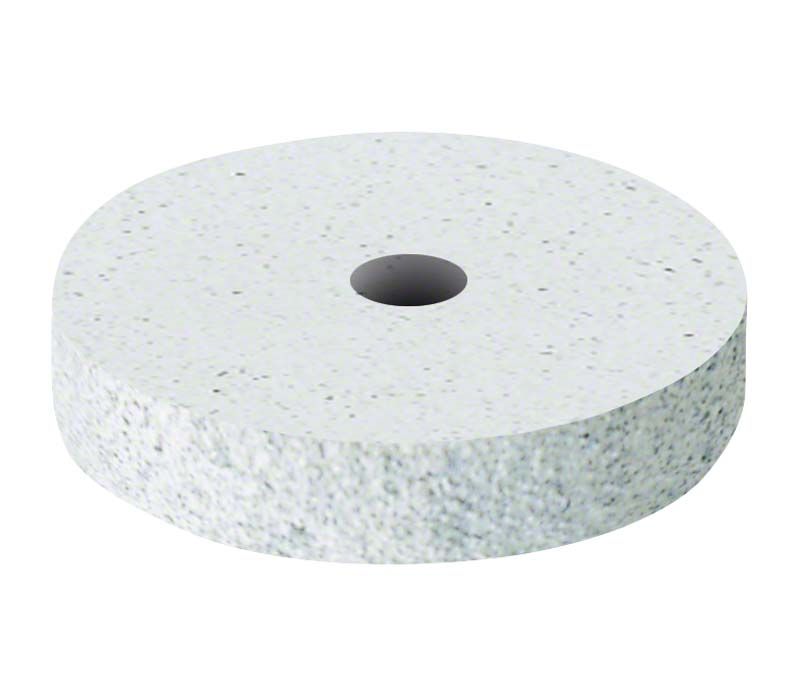 Weißer unmontierter EVE UNIVERSAL Schleifkörper in runder Form.