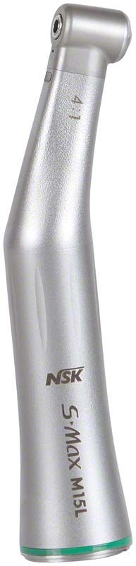 S-Max M Licht-Winkelstück Typ M15L in silber mit grünem Ring.