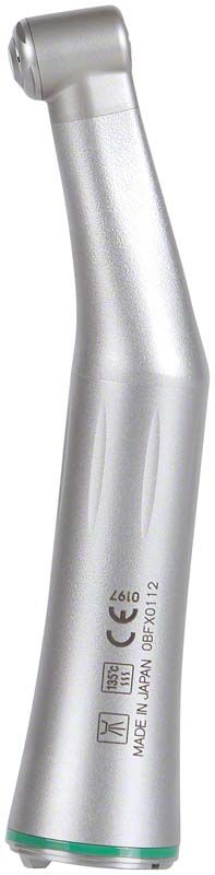 S-Max M Licht-Winkelstück Typ M15L in silber mit grüner Basis.