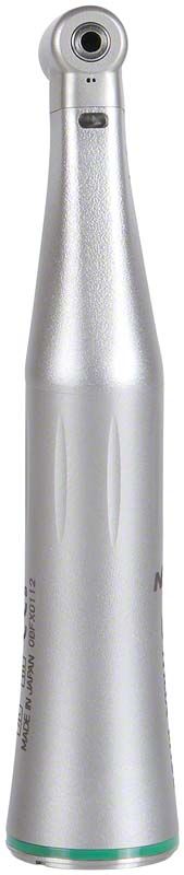 S-Max M Licht-Winkelstück Typ M15L in silber mit grünem Ring, Kopfansicht.