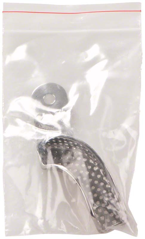 Abdrucklöffel ERGOLOCK aus Edelstahl in transparenter Verpackung.