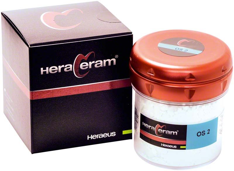 HeraCeram® Opalschneide 100g OS2 in roter Dose und Verpackung.