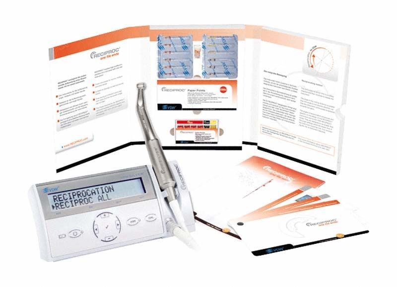 VDW.SILVER RECIPROC + RECIPROC System Kit mit Handstück und Anleitungsbroschüren.