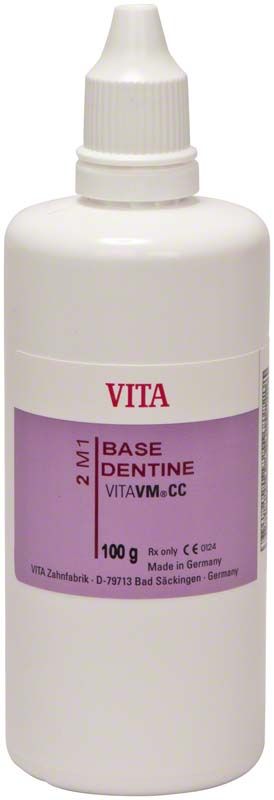 Weiße Flasche VITA VM CC 3D Base Dentine 2M1, 100g.