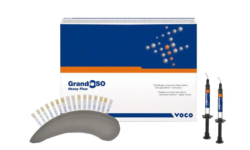 GrandioSO Heavy Flow Spritzen und Farbringmuster vor Verpackung.