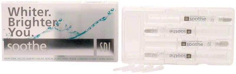 Soothe Gel 4x1,2ml Spritzen in Verpackung zur Zahnempfindlichkeitsreduktion.