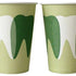 Image of Mundspülbecher Hartpapier Zahndesign grün