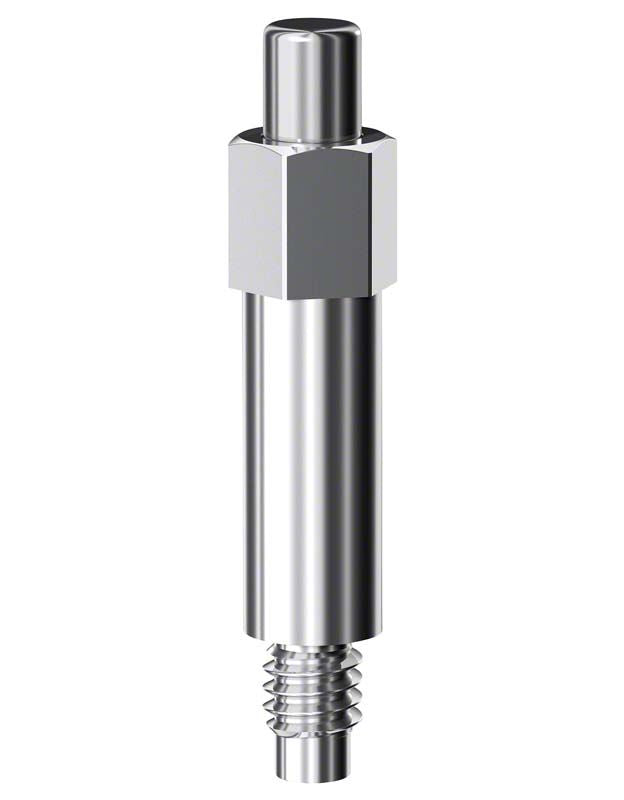 SmartPeg Type 4, präzisionsgefertigter Metallstift zur Stabilitätsmessung von Zahnimplantaten.