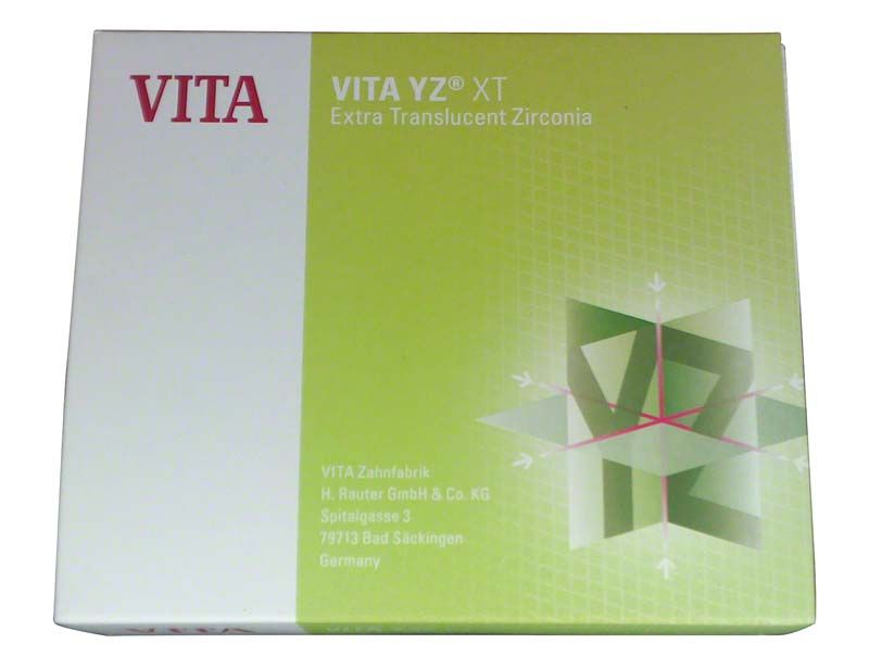 VITA YZ XT Zirkonoxid-Disk in Originalverpackung.