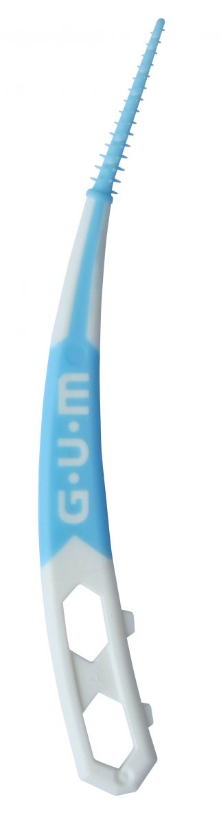 GUM® SOFT-PICKS® Advanced Interdentalreiniger in Blau und Weiß.