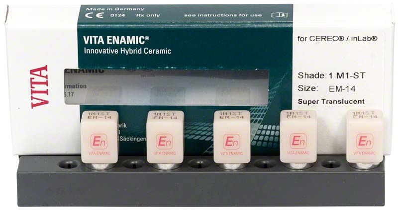VITA ENAMIC® EM-14 Blöcke für CEREC®/inLab in Halterung.