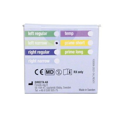 Linke schmale hellgrüne FenderMate® Verpackung mit Produktspezifikationen und CE-Kennzeichnung.