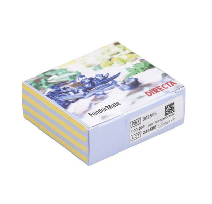 FenderMate® Value Pack Links schmal in hellgrün, Verpackung mit QR-Code und Produktabbildung.