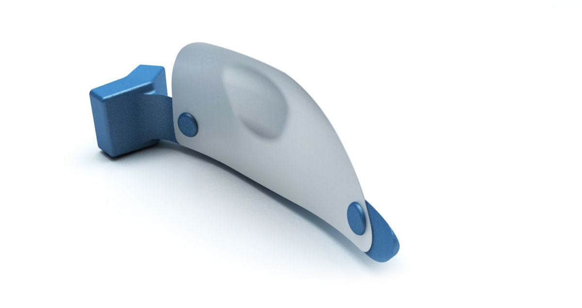 Fendermate® Value Pack Right Regular in blauer Farbe, Detailansicht des Designs.