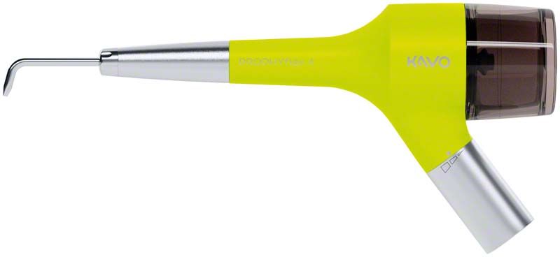 PROPHYflex™ 4 Set in Limettengrün mit ergonomischem Handstück und Düse.