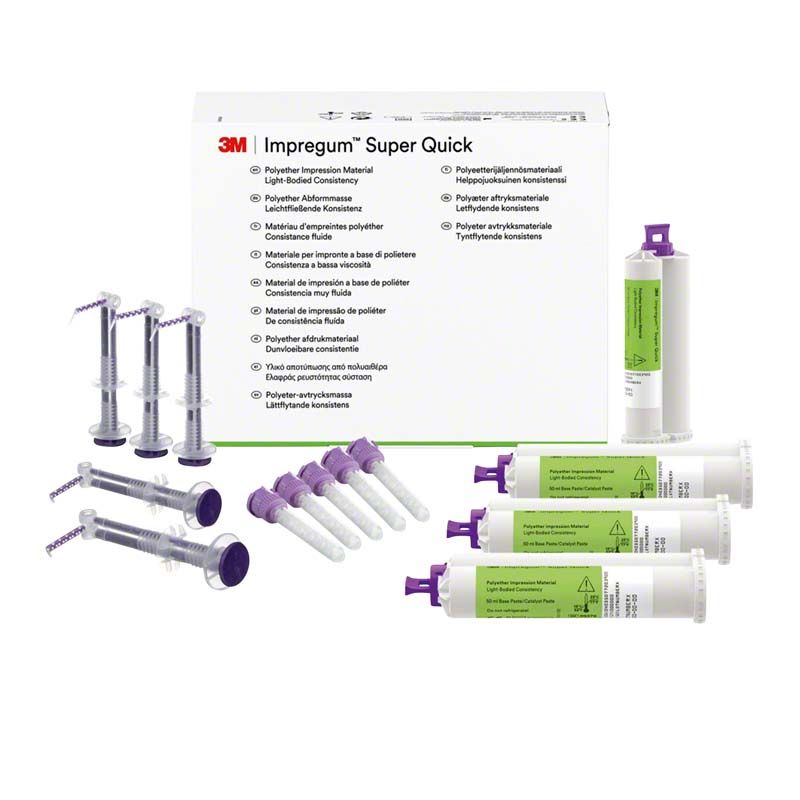 Impregum™ Super Quick™ Light Body Refill Pack mit Kartuschen und Mischspitzen.
