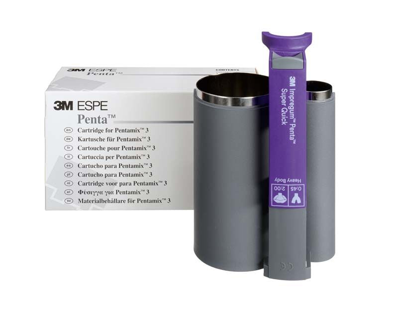 Impregum™ Penta™ Super Quick Medium Körper in Kartusche vor Verpackung.