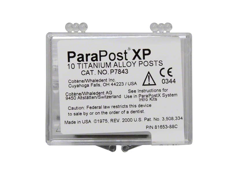 ParaPost XP Titan-Wurzelstifte, Größe 3, Verpackungsvorderseite.