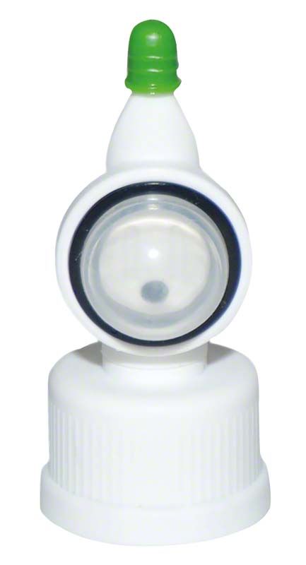 Berührungslose Mini Austauschpumpe mit grünem Verschluss.