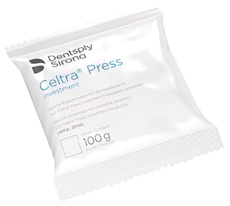 Celtra® Press Investment Pulver 100g Verpackung von Dentsply Sirona.
