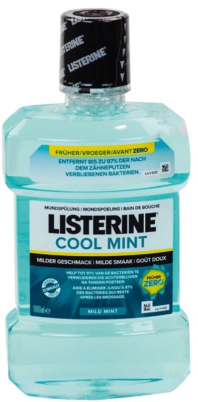 LISTERINE COOL MINT Mundspüllösung 1 Liter, alkoholfrei, milder Geschmack.