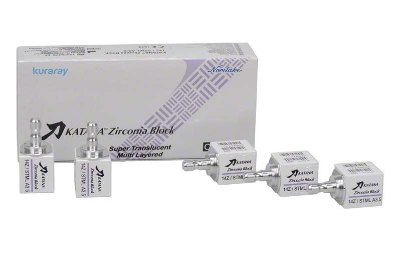 KATANA™ Zirconia Block STML 14Z A3.5 für CAD/CAM-Anwendungen.