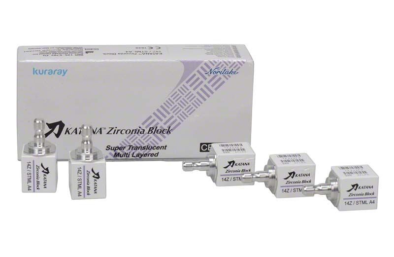 KATANA™ Zirkonia-Block STML 14Z A4 für dentale Anwendungen.