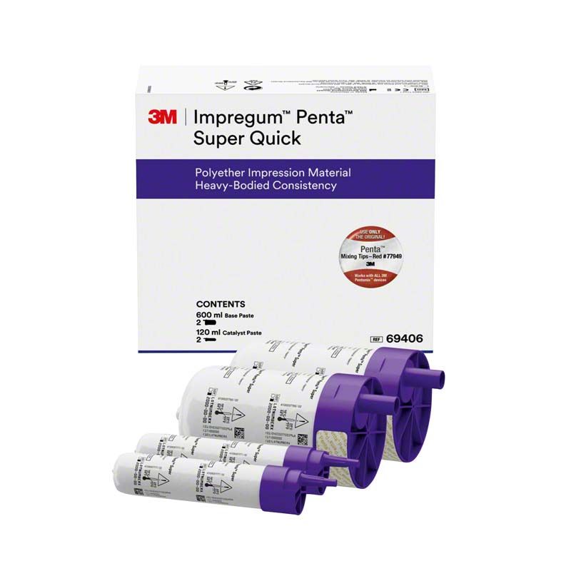 Impregum™ Penta™ Super Quick Heavy Body Refill Pack mit Kartuschen und Verpackung.