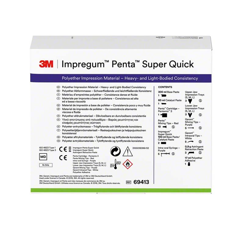 Impregum™ Penta™ Super Quick Heavy/Light Body Intro Kit Verpackung mit Produktinformationen.
