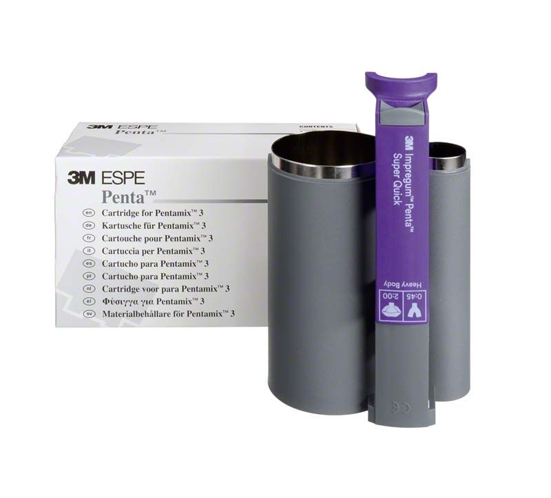 Impregum™ Penta™ Super Quick Heavy Body Kartusche für Pentamix™ 3 vor Verpackung.