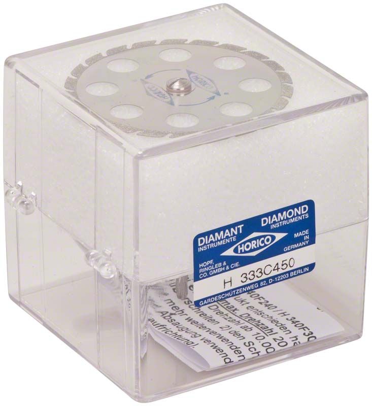 Diamanttrennscheibe H 333C 450 in transparenter Verpackung.
