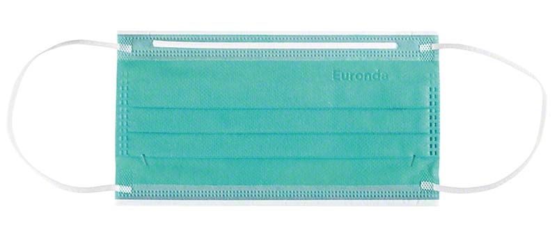 Monoart Mundschutz Pro 4 Perfect Fit Gummizug in Mintgrün, Vorderansicht.