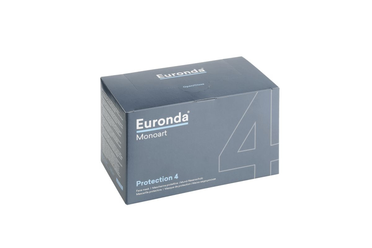 Verpackung der Monoart Mundschutz Pro 4 Perfect Fit in Lila.