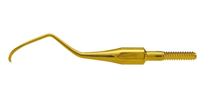 Amerikanische Eagle XP Pro Thin Quik-Tip Kürette, goldfarben, seitliche Ansicht
