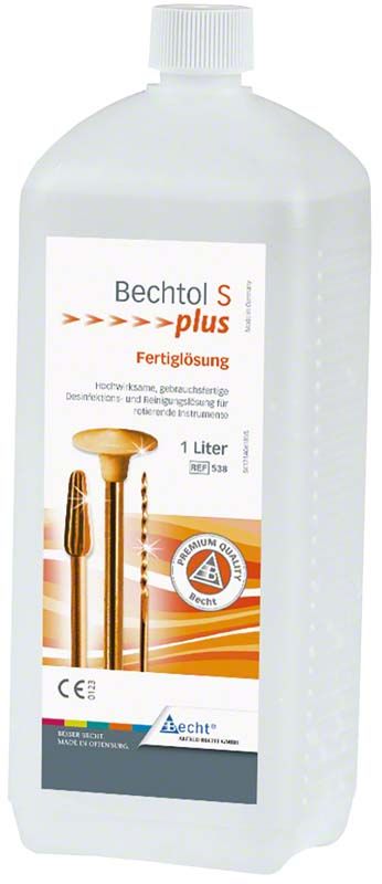 Gebrauchsfertiges Bohrerbad Bechtol S plus, 1-Liter-Flasche.