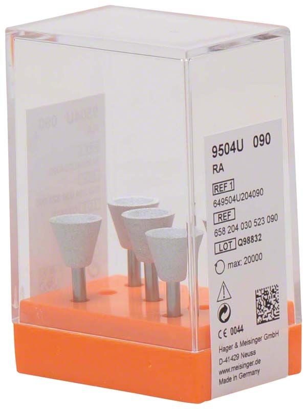 Universalpolierer RA 9504U090 in transparenter Verpackung mit orangefarbenem Boden.