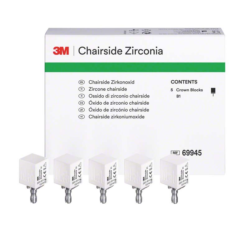 3M™ Chairside Zirkoniumoxid-Blöcke B1 für dentale Restaurationen.